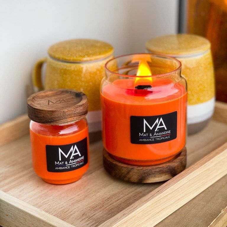 Ambiance tropicale - bougie parfumée, bougie parfumée ambiance tropicale, bougie odorante