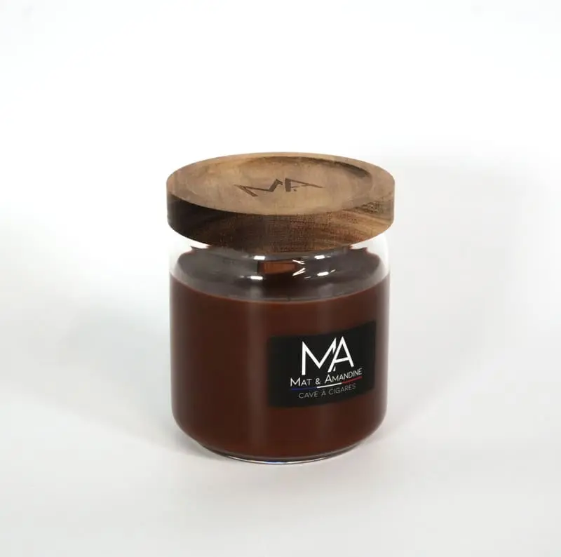 Cave à cigares - Bougie parfumée, bougie parfumée Cave à cigares, bougie automne,